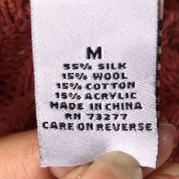 Croft & Barrow Cable Knit Full Zip Sweater Women's Long Sleeve Medium - Picture 4 of 10